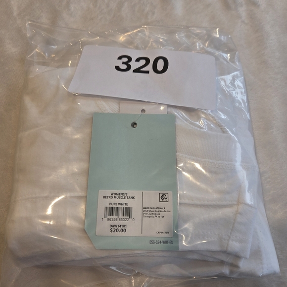 DSG Women's Retro Muscle Tank Top Pure White Small New Sports Summer Beach - Picture 8 of 8